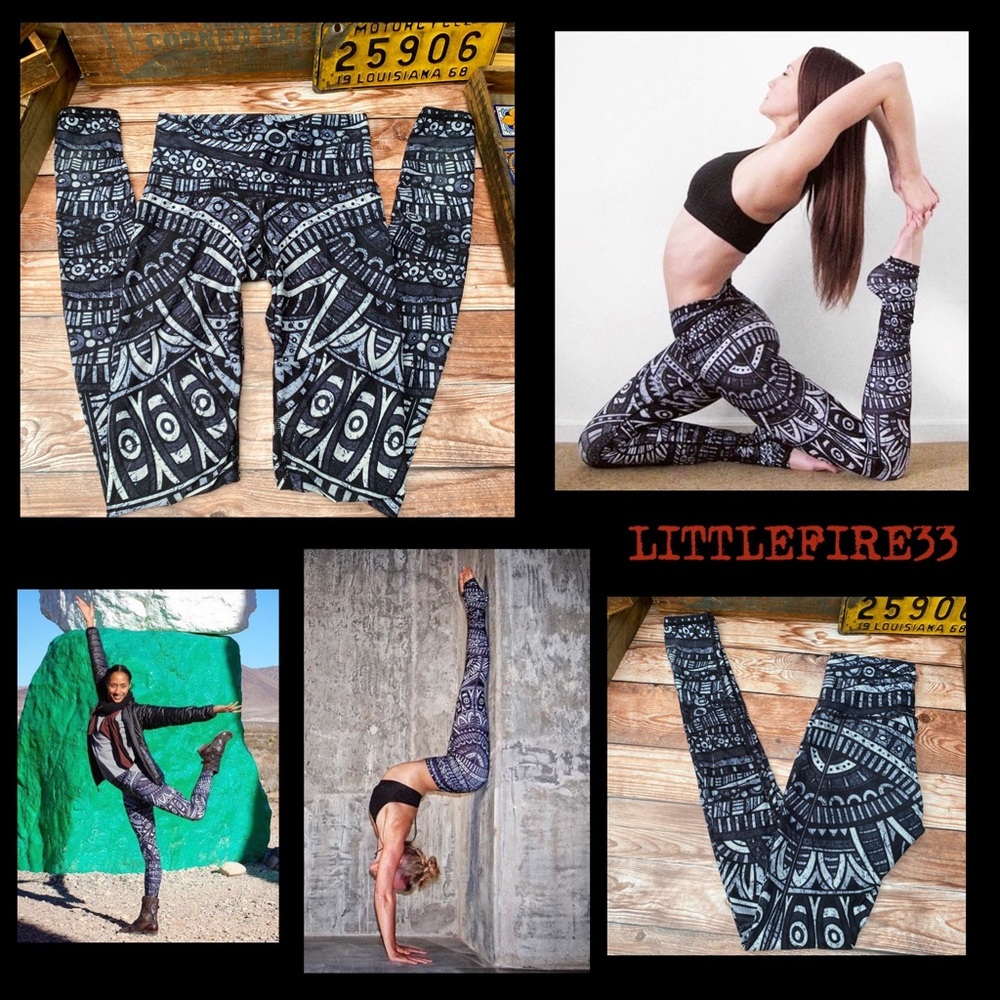 ✨ NIYAMA SOL RARE VINTAGE SHINER TRIBAL ENDLESS HI-WAIST LEGGING XS - Picture 11 of 11